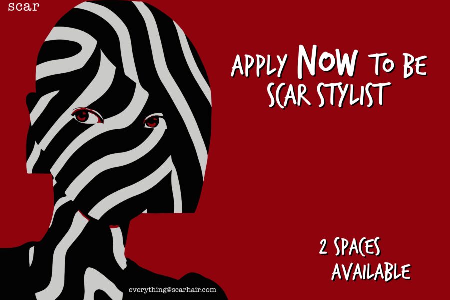 Apply at scar hair